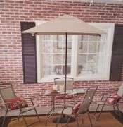 STYLEWELL Amberview 6-Piece Sling Dining Set With Umbrella | Open Box | (See Condition Notes)