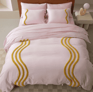 DOUBLE STITCH Duvet Cover Set, King / Cal King, 108" x 92", 3pc | Open Box | (See Condition Notes)
