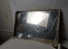DMW Brushed Gold Framed Mirror 24"x36" | Open Box