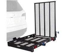 Silver Spring Folding Steel Scooter Carrier w/42 In. Ramp & Hitch Mount | Open Box