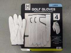 Golf Day Bundle: 4 Pack Large Golf Gloves, Largered Memory Foam Shoe Inserts (Size 9), And 2 Pack Bag Tags | Open Box