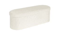PinPlus Storage Ottoman Bench Tufted Oval Ottoman Bench | Open Box