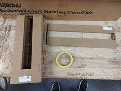KUIBONU Basketball Court Stencil Marking Kit, Regulation Size 39.6' x 21' | Like New | (See Condition Notes)