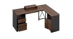 Bestier 63" L-Shaped Computer Desk Storage Cabinet | Open Box
