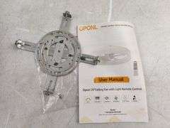 Ceiling Fan W/Light, 20" | Open Box