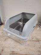 SUZZIPAWS Stainless Steel Sifting Cat Litter Box | Open Box | (See Condition Notes)