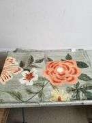 Large 8'x10' Green Floral Area Rug | Open Box