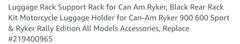 Rear Rack Kit For Motorcycle | Open Box | (See Condition Notes)