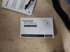 LOTTAFUN Beach Umbrella | Open Box | (See Condition Notes)