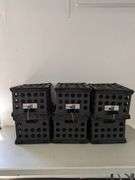 STERILITE File Crates, 3 sets of 3  (9 Crates Total) | Open Box