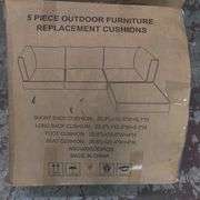 5-Piece Outdoor Furniture Replacement Cushions | Open Box