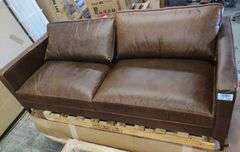 Mateo 82.5" Wide Full-Grain Genuine Italian Leather Sofa | Open Box