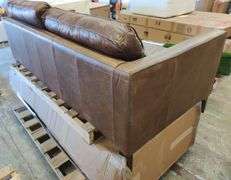 Mateo 82.5" Wide Full-Grain Genuine Italian Leather Sofa | Open Box