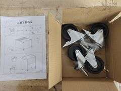 ARTMAN Metal Cart 13"Dx25H"x26"W (height w/out wheels) | Open Box
