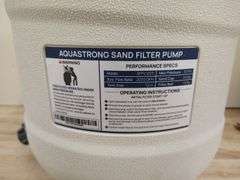AQUASTRONG Sand Filter Pump, 2500GPH, 1/2HP, Up to 9000gal Cap. | Open Box | (See Condition Notes)