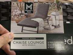 Member's Mark Padded Wicker Chaise Lounger | Open Box