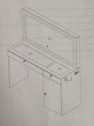WADE LOGAN Make Up Vanity Set Approx. 53.5'' H X 35.4'' W X 15.7'' D | Open Box | (See Condition Notes)