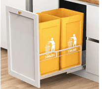 Pull Out Trash Can Under Cabinet w Soft Close Slides 16"x23"
(Frame Only) | Open Box