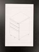 3 Drawer Mobile File Cabinet | Open Box