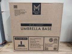 MEMBER'S MARK Umbrella Base, 60lbs, Cement, 1.88" / 1.49" / 1.33" Poles | Like New | (See Condition Notes)