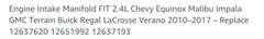 Engine Intake Manifold | Open Box | (See Condition Notes)