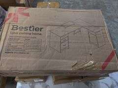 Bestier 63" L-Shaped Computer Desk Storage Cabinet | Open Box