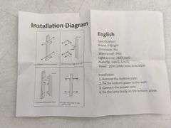 IUNDWA Long Outdoor LED Wall Light Black Warm | Open Box | (See Condition Notes)