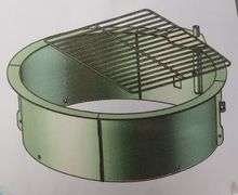 Outdoor Fire Ring W/ BBQ Grill | Open Box | (See Condition Notes)
