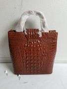 PIJUSHI Brown Leather Crocodile Pattern Bag | Open Box | (See Condition Notes)