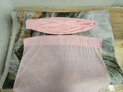 Misc. Bundle - SHINY BEAUTY Pink Sheer Chiffon Curtains 2 piece (28"Wx94"H ) & Soft Carpet ( approx. 104"Lx72"W ) | Open Box