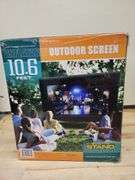 Inflatable 10.6 Ft. Outdoor Screen w/Built-In Stand | Like New | (See Condition Notes)