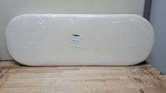 PinPlus Storage Ottoman Bench Tufted Oval Ottoman Bench | Open Box