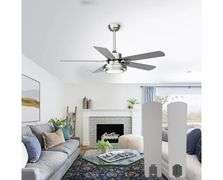 CEOTIS 52 In. Ceiling Fan w/Lights & Remote Control Grey | Open Box