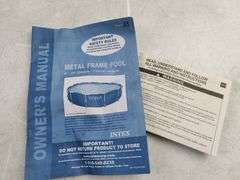 Intex Round Metal Frame Above Ground Pool, 8'x30" | Open Box