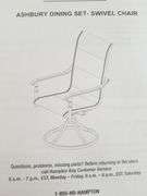 HAMPTON BAY Ashbury Dining Set Swivel Chair (INCOMPLETE SET) | Open Box | (See Condition Notes)