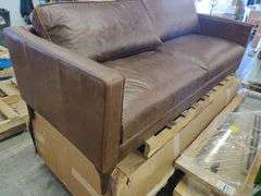 Mateo 82.5" Wide Full-Grain Genuine Italian Leather Sofa | Open Box
