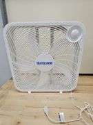 Hurricane 20 In. Classic Floor Mount Box Fan w/3 Speeds White | Open Box | (See Condition Notes)