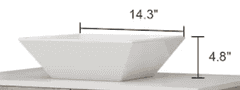 14" White Stone Veneer Top for FUFU&GAGA 30-in Single Sink Vanity | Open Box | (See Condition Notes)