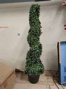 Artificial Spiral Boxwood Shrub Decor, 3', 2ct | Open Box | (See Condition Notes)