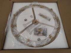 FOOKCHAK Gold Drum Chandelier Light Fixture, 18" | Like New | (See Condition Notes)
