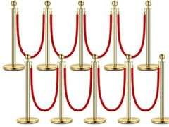 10 Pcs Gold Stanchion Post | Open Box