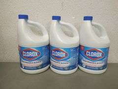 Cleaning Bundle: 3 Pack Clorox Bleach And 3 Pack Scrubbing Bubbles Shower Foamer | Open Box