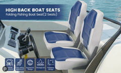 GARVEE High Back Folding Boat Seats | Like New