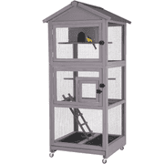 Aivituvin AIR42 Wooden Large Bird Cage on Wheels | Open Box