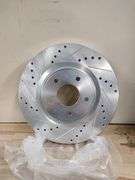 DYNAMIC FRICTION COMPANY Drilled & Slotted Zinc Brake Rotor, 631-67104L | Open Box | (See Condition Notes)