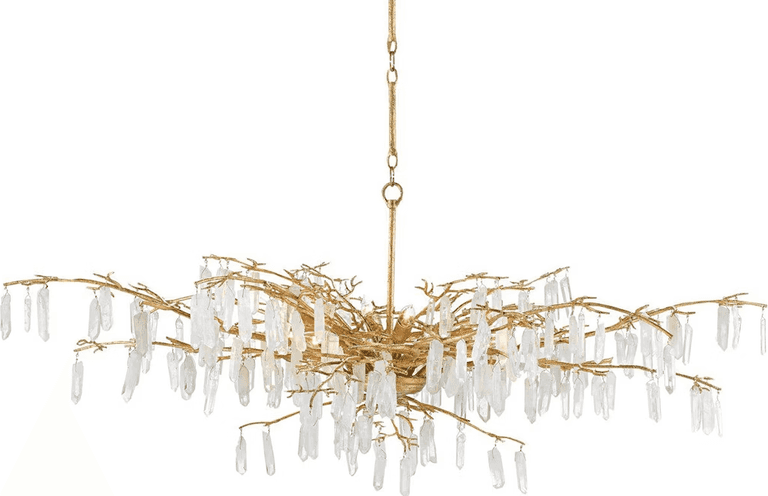 Currey and Company Forest Dawn Gold Chandelier 9000-0438 | Open Box | (See Condition Notes)