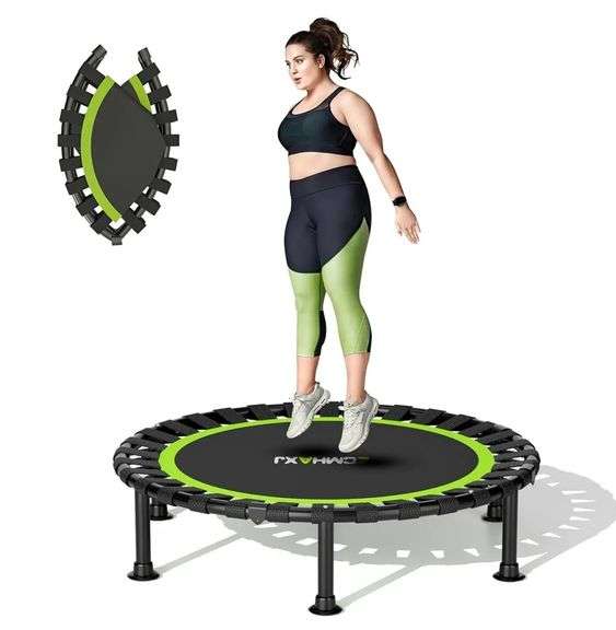ZCMHAXJ Foldable Mini Trampoline 40"/48" Rebounder Trampoline 440LB Capacity | Open Box