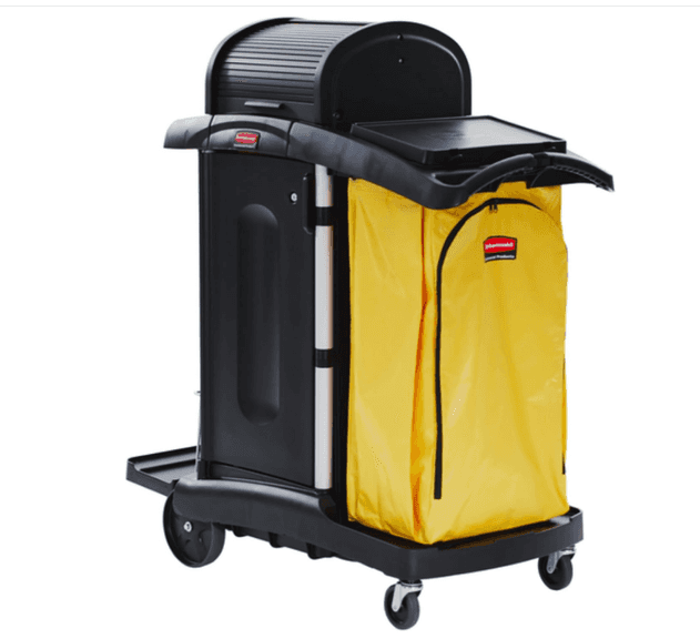 Rubbermaid Commercial High Security Housekeeping Janitorial Cart w/ Wheels | Open Box