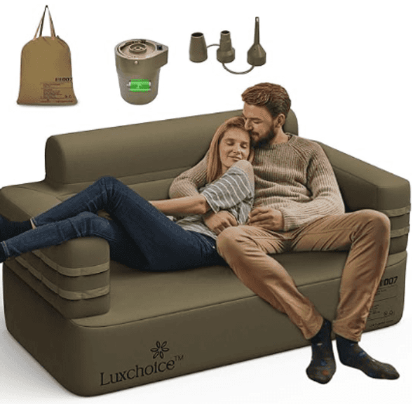 LUXCHOICE 007 Inflatable Air Sofa With Built In Pump | Open Box | (See Condition Notes)