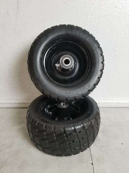 RONPOW 11x6.00-5 Flat Free Front Tires for Lawn Mower, 2-Pack | Open Box